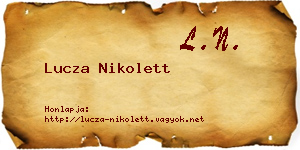 Lucza Nikolett névjegykártya